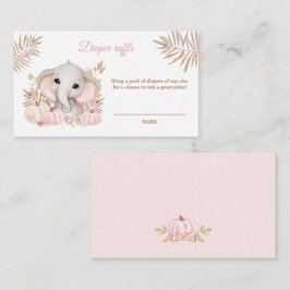 Fall Girl Elephant Babydusche Windelwaschkarte Begleitkarte