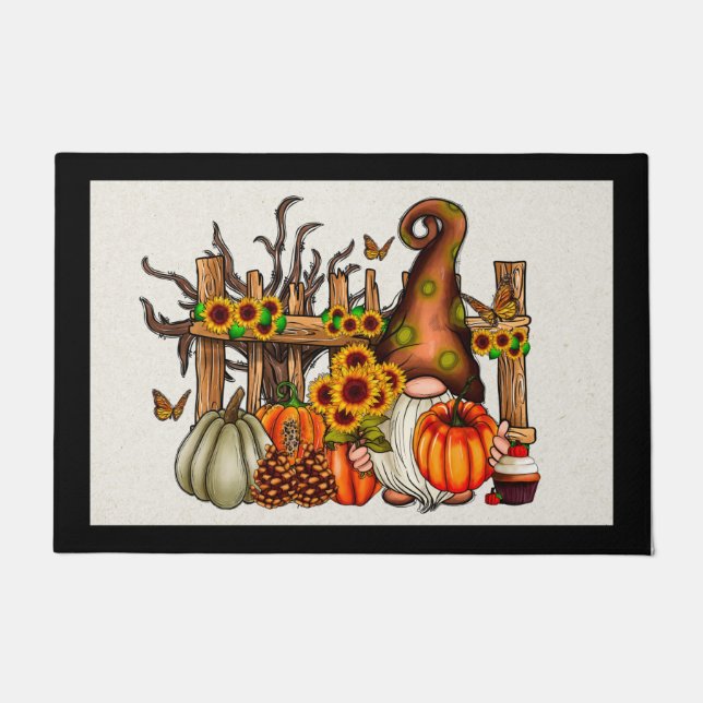 Fall Gnome Door Mat Fußmatte (Vorderseite)
