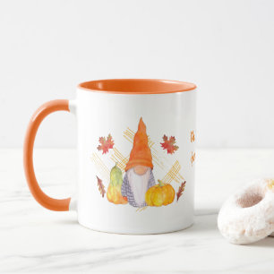 Fall Gnome Erntedank Tasse
