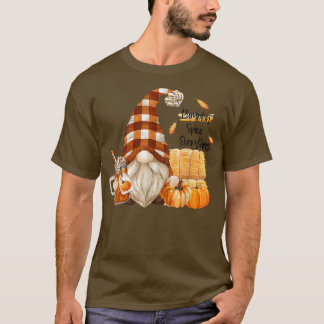 Fall Gnome Pumpkin Gewürz Alles Niedlich Gnome Hal T-Shirt