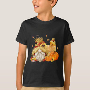 Fall Gnome Scarecrow Gnome Fall Halloween Thanksgi T-Shirt