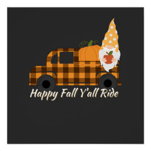 Fall Gnome Shirt   Happy Fall Y'All Gnomes   Gnome Poster