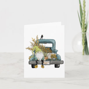 Fall Gnome Vintag LKW und Pumpkin Karte