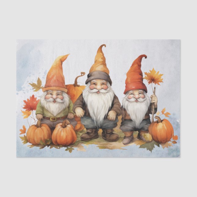 Fall Gnomes Seidenpapier (Vorderseite)