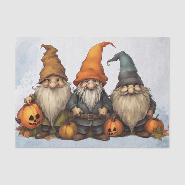 Fall Gnomes Seidenpapier (Vorderseite)