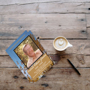 Fall Gold Leaf Trees Foto Name Quotes Beerdigung Programm