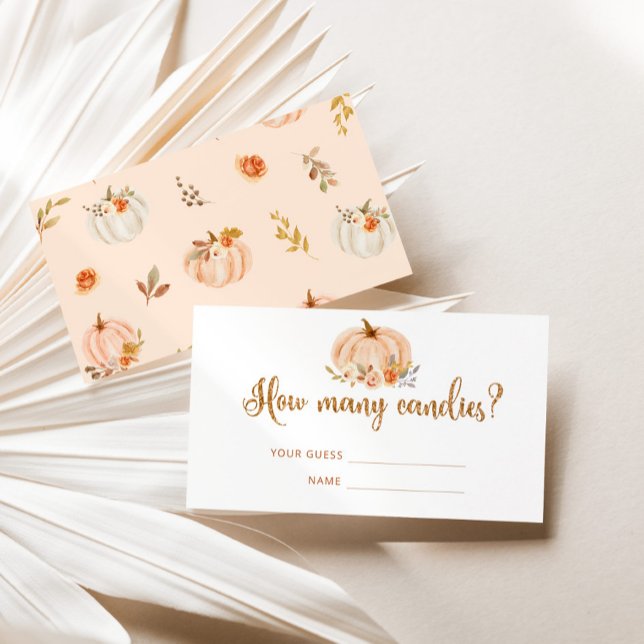 Fall Goldfolienkürbis wie viele Bonbons Begleitkarte (Von Creator hochgeladen)