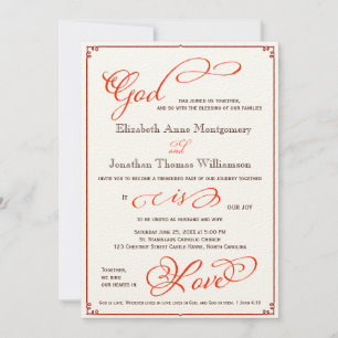 Fall Gott ist Liebe Christlich Hochzeitseinladung Einladung