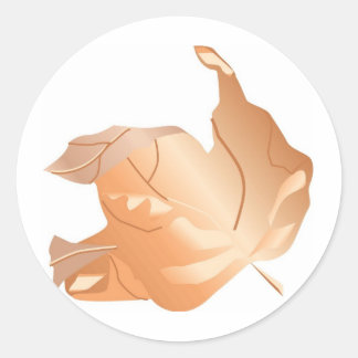 Fall Gradient Ahornleaf Runder Aufkleber