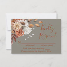 Fall Graue Floral Response Card