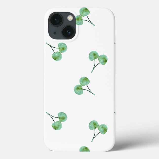 Fall Green Cherry Muster Case-Mate iPhone Hülle (Rückseite)