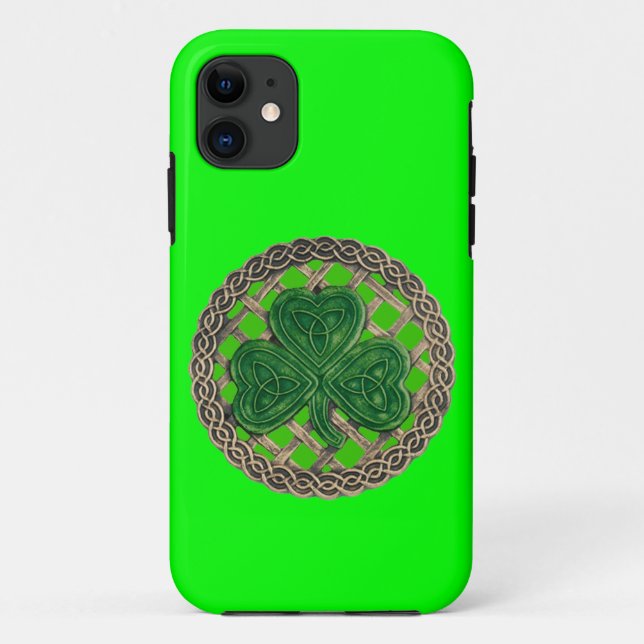 Fall "Green Kleeblatt & Celtic Knots iPhone 5" Case-Mate iPhone Hülle (Rückseite)