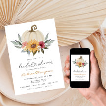 Fall Greenery Pumpkin Sonnenblumen Brautparty