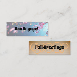 Fall Gruß/Bon Voyage Mini Business Card Visitenkarte