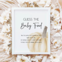 Fall Guess The Baby Food Dusche Spielplakat