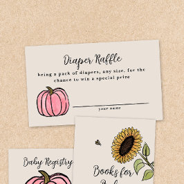 Fall Harvest Baby Dusche Windelwanne Umschließung Begleitkarte