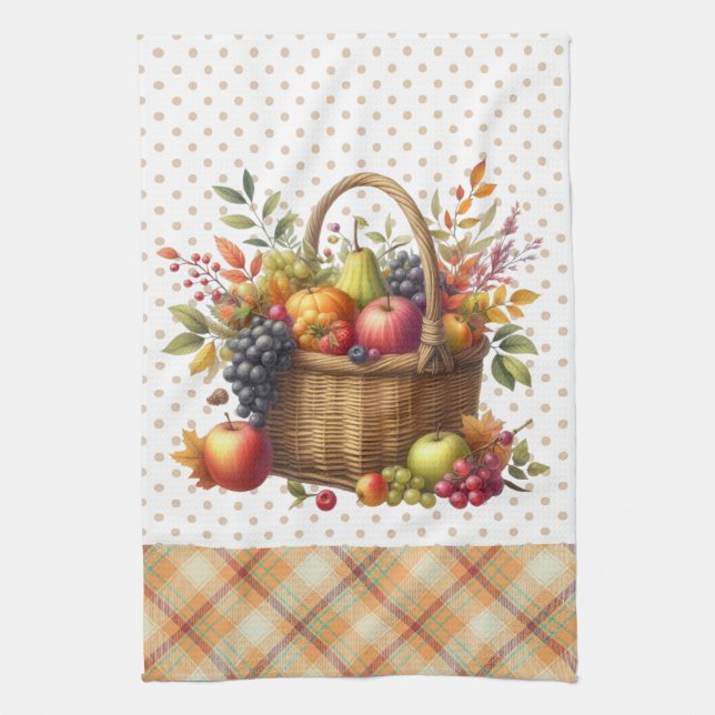 Fall Harvest Basket Küchentücher (Vertikal)