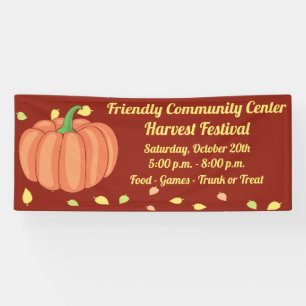 Fall Harvest Festival Pumpkin Trunk oder Leckerei Banner
