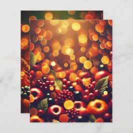 Fall Harvest Frucht Bokeh Scrapbook Blätter