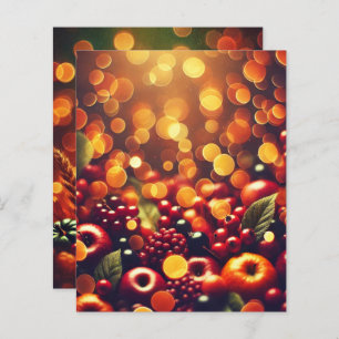 Fall Harvest Frucht Bokeh Scrapbook Blätter