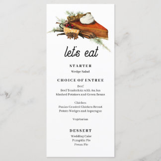 Fall Harvest Menu Menükarte