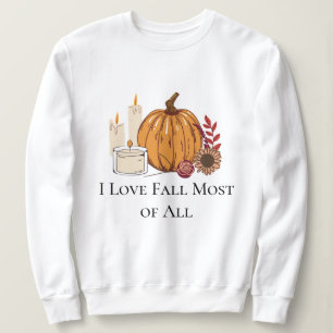 Fall Harvest - Pumpkin, Blume und Kerzen Sweatshirt