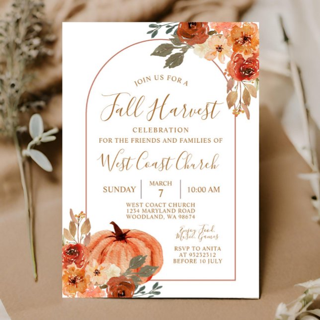 Fall Harvest Pumpkin Party, Fall Fest Community in Einladung (Von Creator hochgeladen)