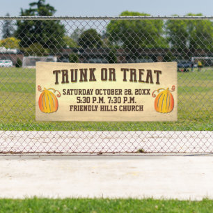 Fall Harvest Pumpkin Trunk oder Leckerei Event Ban Banner
