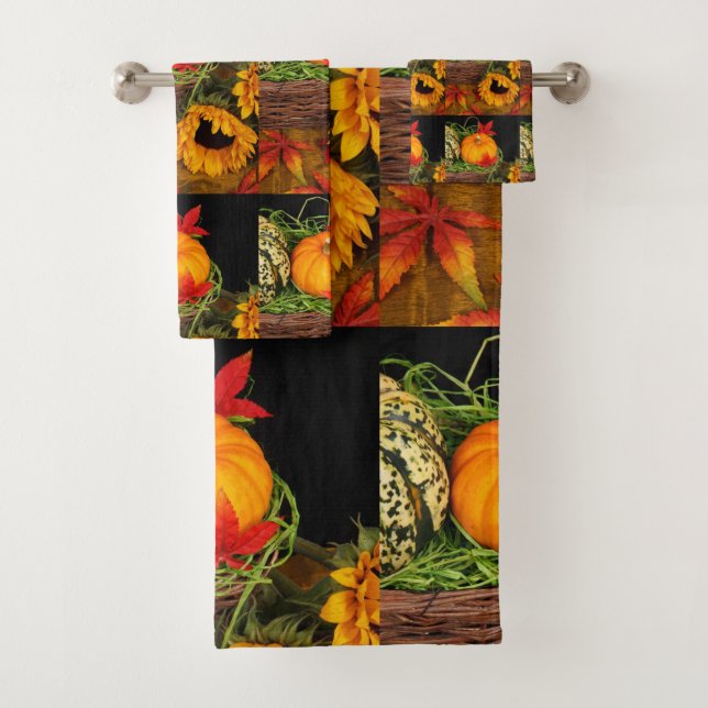 Fall Harvest Sonnenblumen  Badhandtuch Set (Insitu)