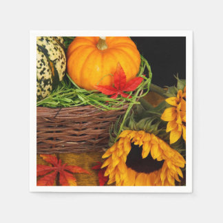 Fall Harvest Sonnenblumen Serviette