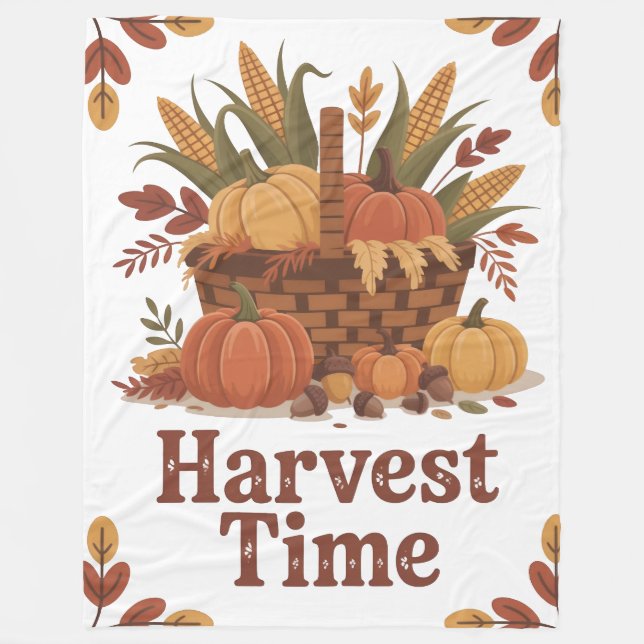 Fall harvest time stylish Blanket New Home Fleecedecke (Vorderseite)