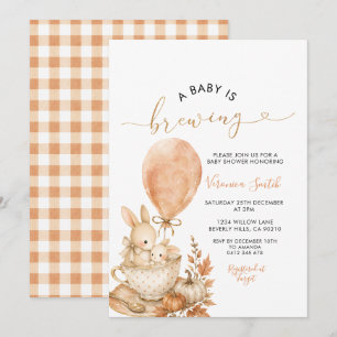 Fall-Häschen-Baby ist auf dem Weg Baby Shower Kürb Einladung