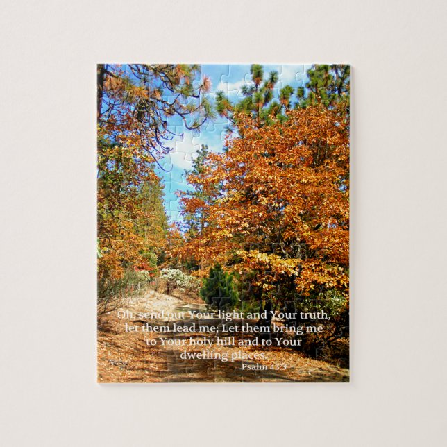 Fall-Herbstchristlicher Scripture-Bibel-Vers Puzzle (Vertikal)