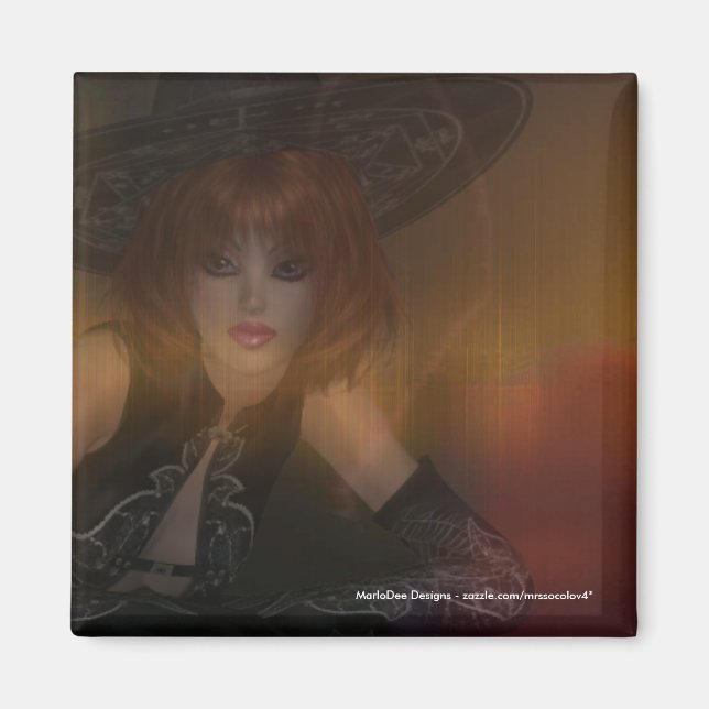 Fall Hexe Design 1 Magnet (Vorne)