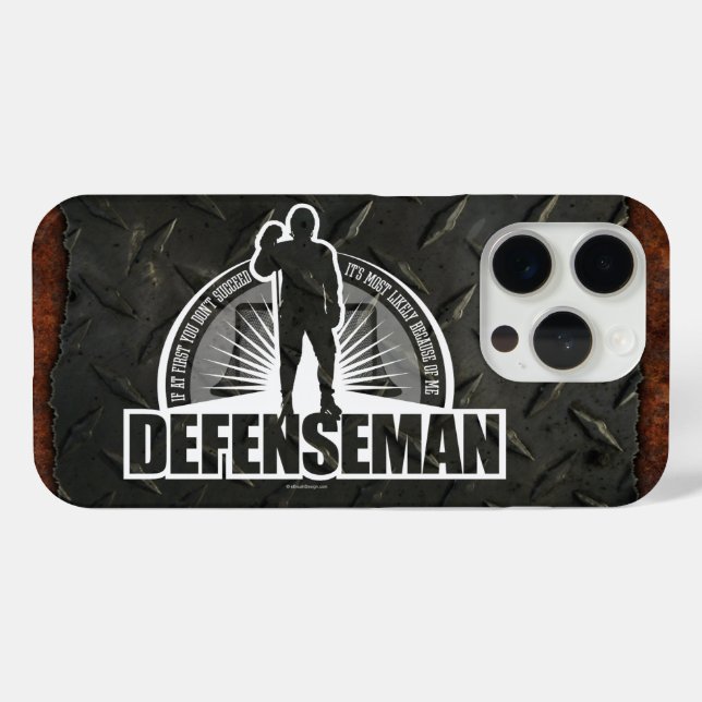Fall Hockey Defenseman Case-Mate iPhone Hülle (Rückseite (Horizontal))