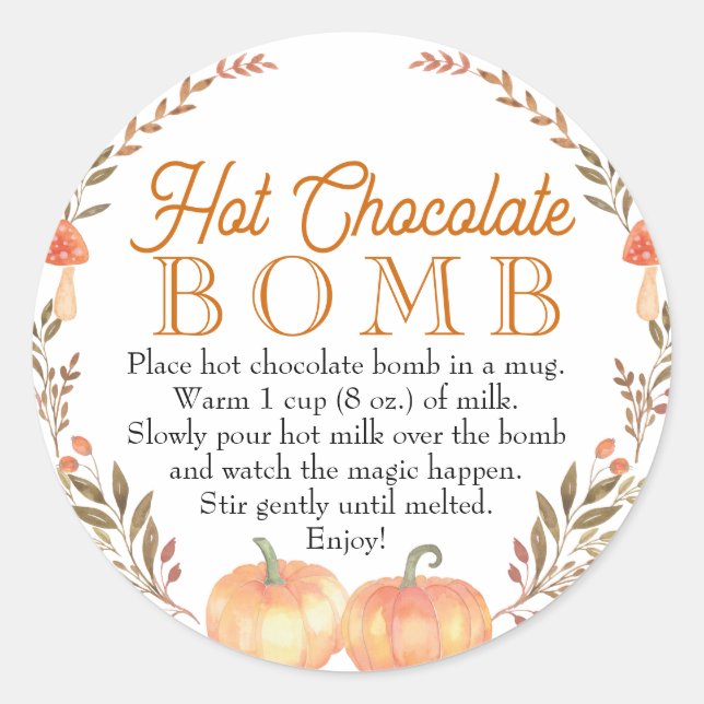 Fall Hot Chocolate Bomb Sticker (Vorderseite)
