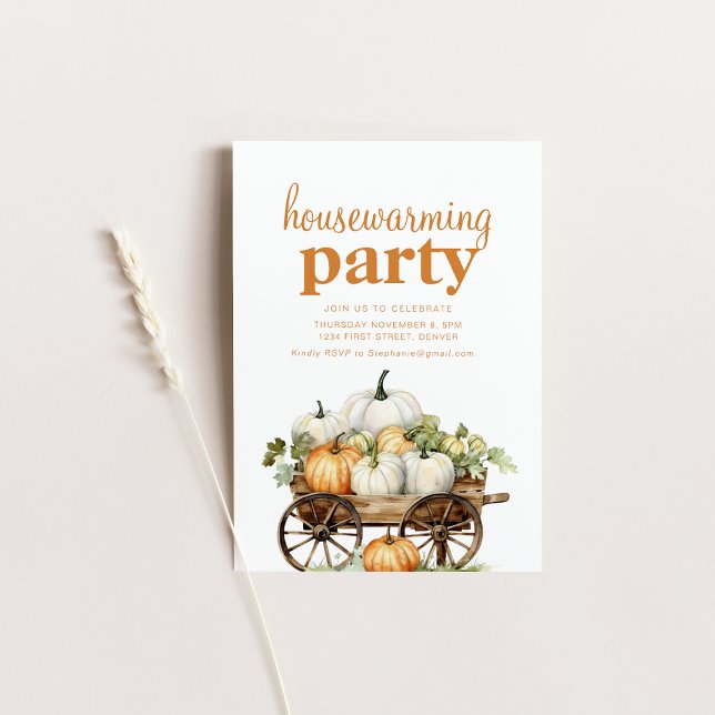 Fall Housewarming Party Einladung mit Pumpkins (Von Creator hochgeladen)