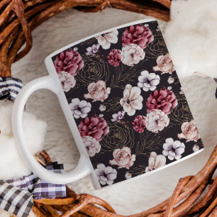 Fall Hütte Bauernhof Erntedank Lila Gold Kaffeetasse