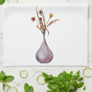 Fall Hütte Pampas Floral Botanisches Küchentuch