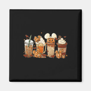 Fall Iced Coffee Fun Spooky Season Halloween Pumpe Magnet
