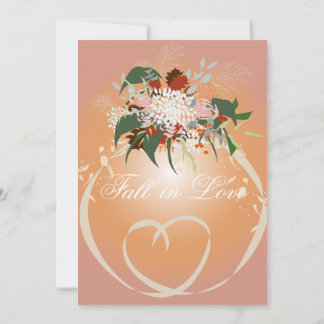 Fall in der Liebe Hochzeit Save the Date Einladung