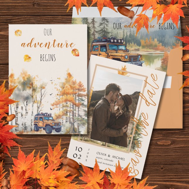 Fall in der Liebe Hochzeit speichern Sie die Datum Save The Date (Von Creator hochgeladen)