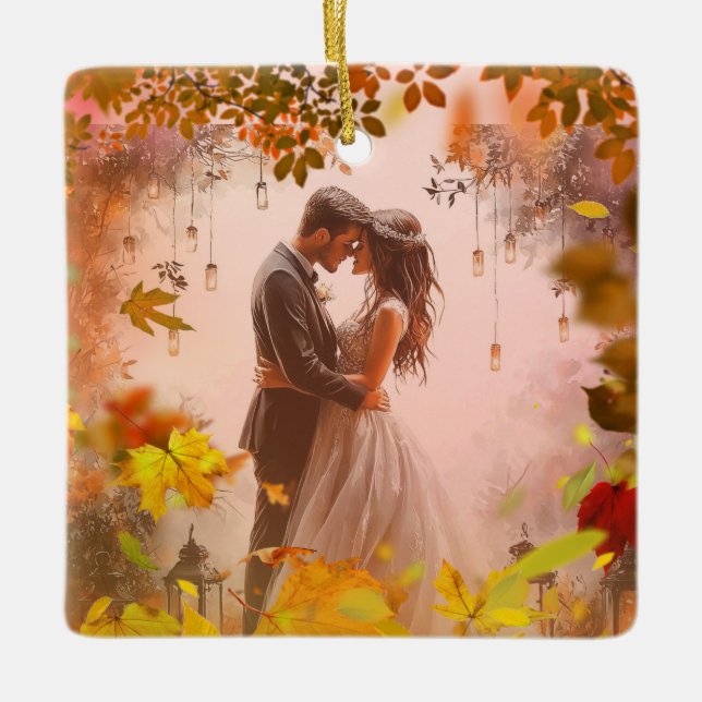 Fall-in In Love Wedding or Anniversary Ornament  (Vorderseite)