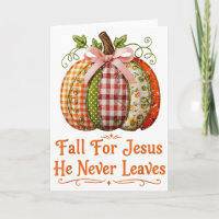 Fall in Jesus' Arme, Er Verlässt Nie Kürbis-Patchw