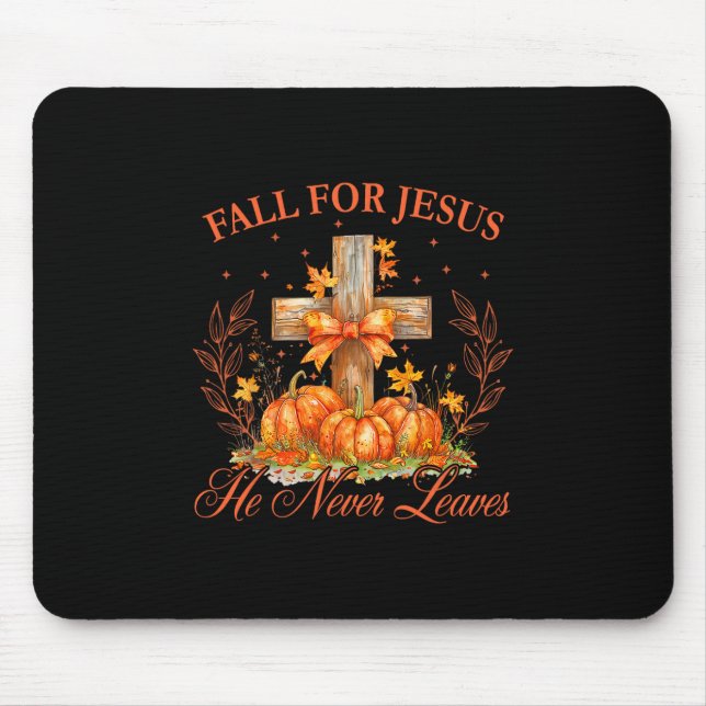 Fall in Jesus' Namen, er verlässt christliche Männ Mousepad (Vorne)