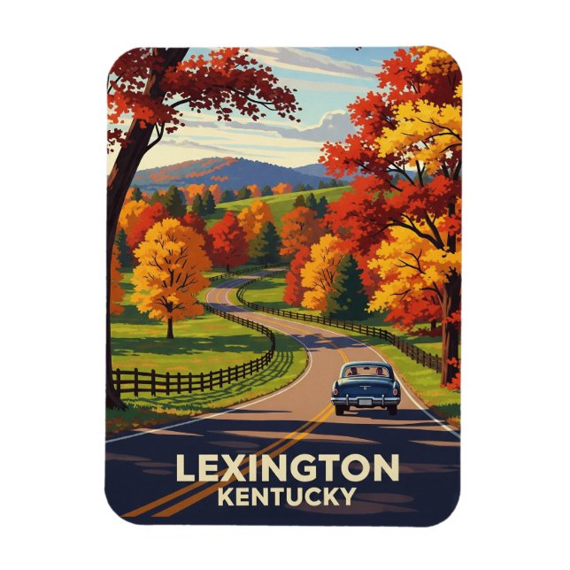 Fall in Lexington Kentucky Postcard Magnet (Vertikal)
