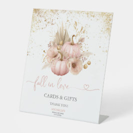 Fall in Liebe Brautparty Pumpkin Cards und Geschen Sockelschild
