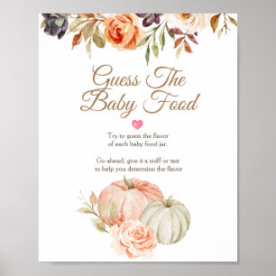 Fall in Liebe Brautparty Raten Sie das Baby Food Poster