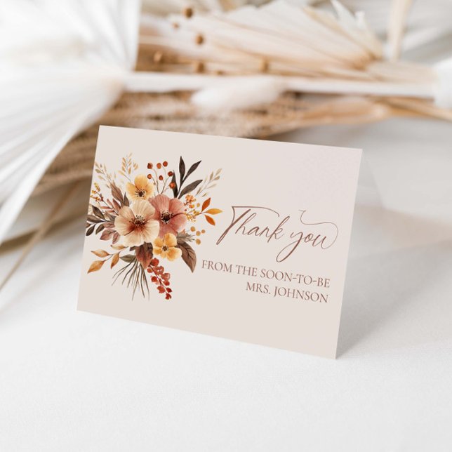 Fall in Liebe Brautparty Vielen Dank Dankeskarte (Von Creator hochgeladen)