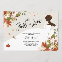 Fall in Liebe-Brautpartyeinladung rustikales Kleid